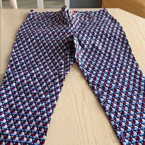 Cartonnier Charlie Ankle Pants in Navy, Light Blue, Red Pattern